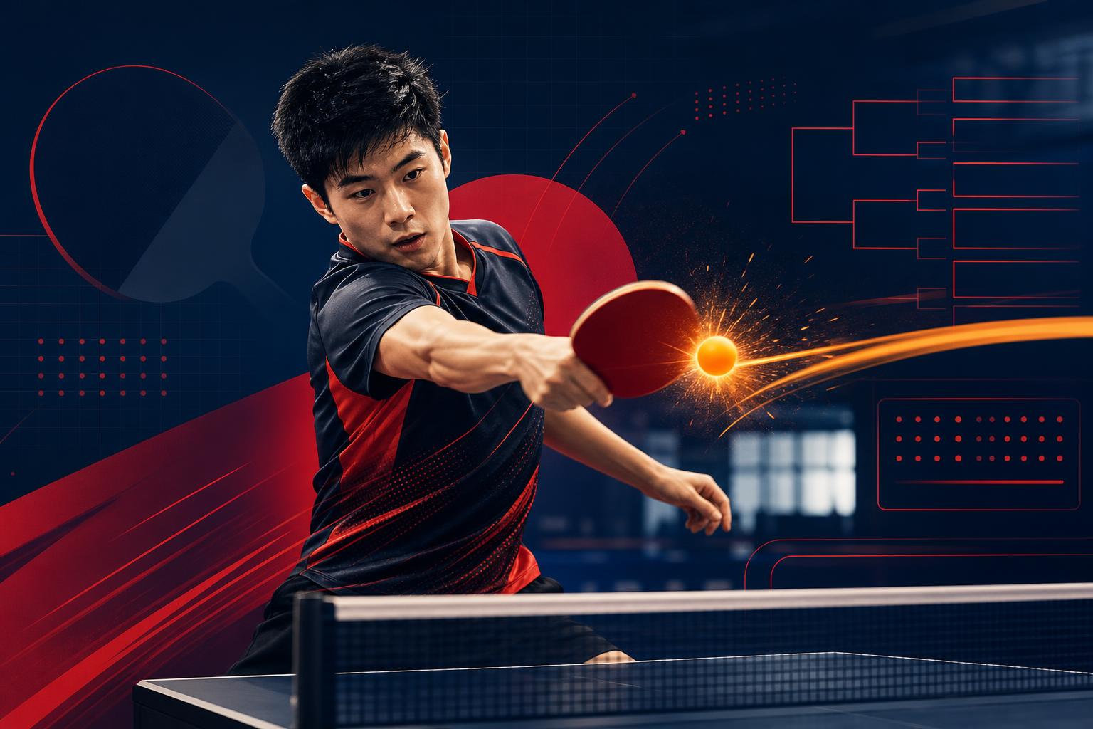 Người chơi thực hiện cú bạt thuận tay, hông xoay và vợt vung ngang vai.